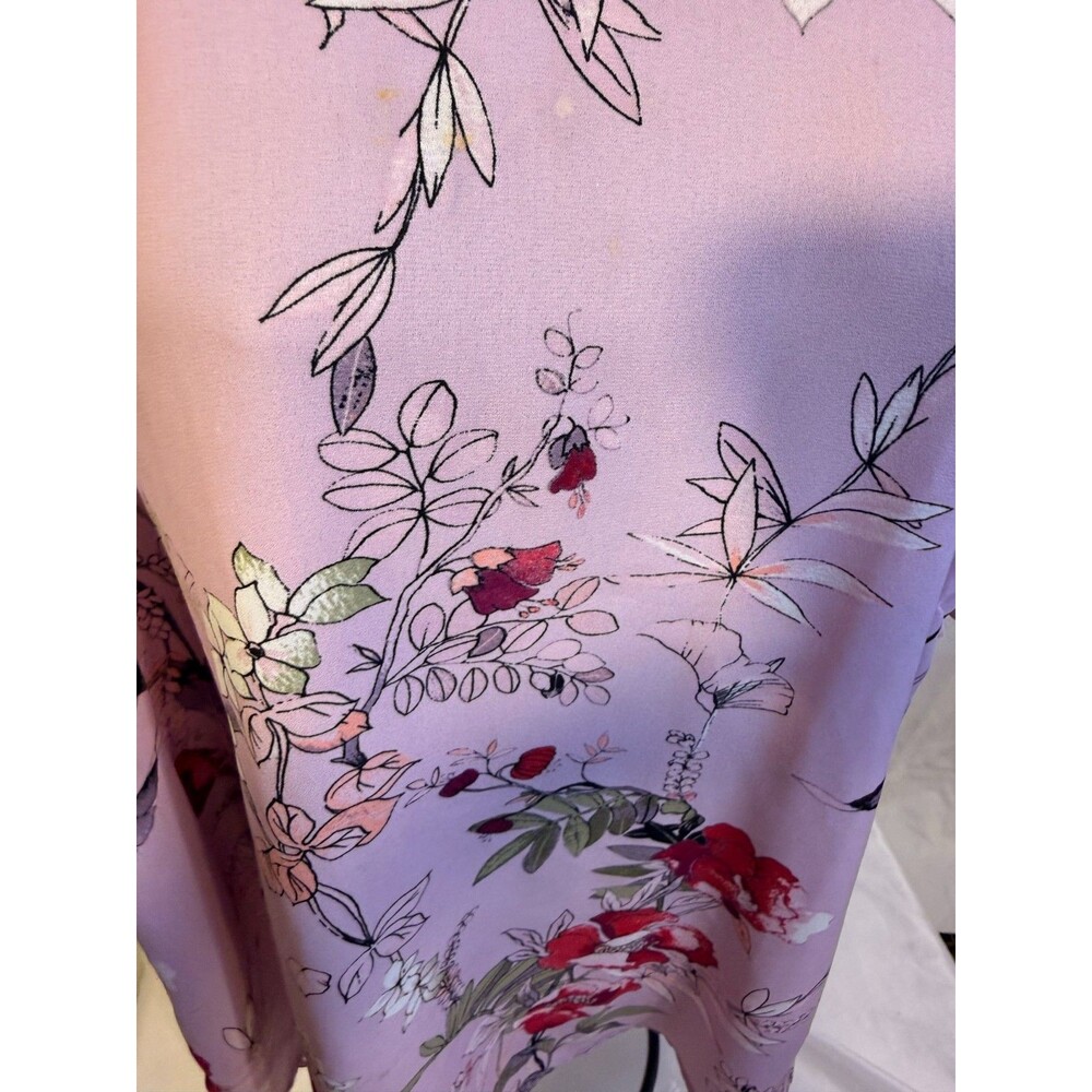 Maurices Cottagecore Fairy Boho Floral Blouse Top Women's Plus 2X Purple Soft - Picture 2 of 4